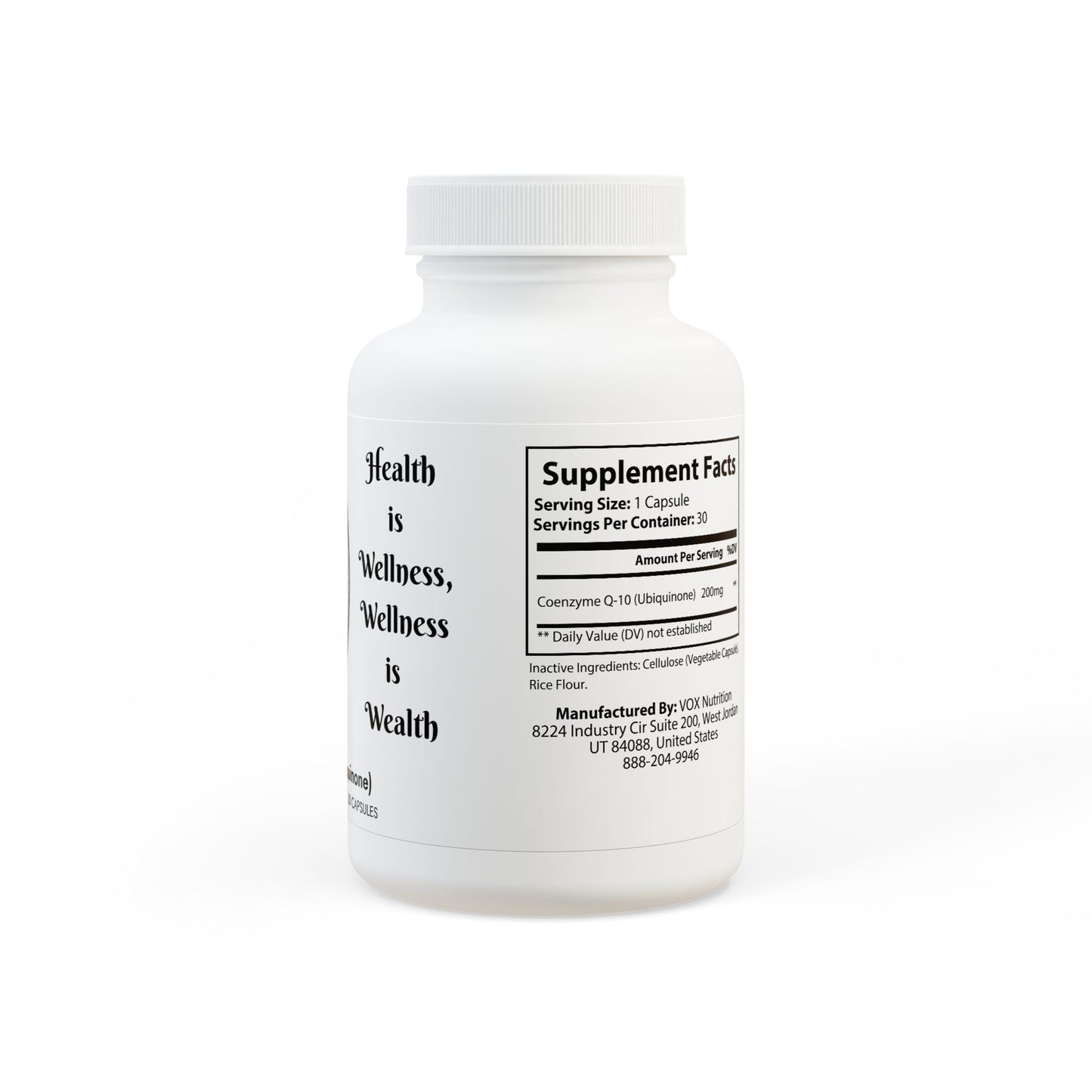 CoQ10 (Ubiquinone) Supplement (30 Capsules)