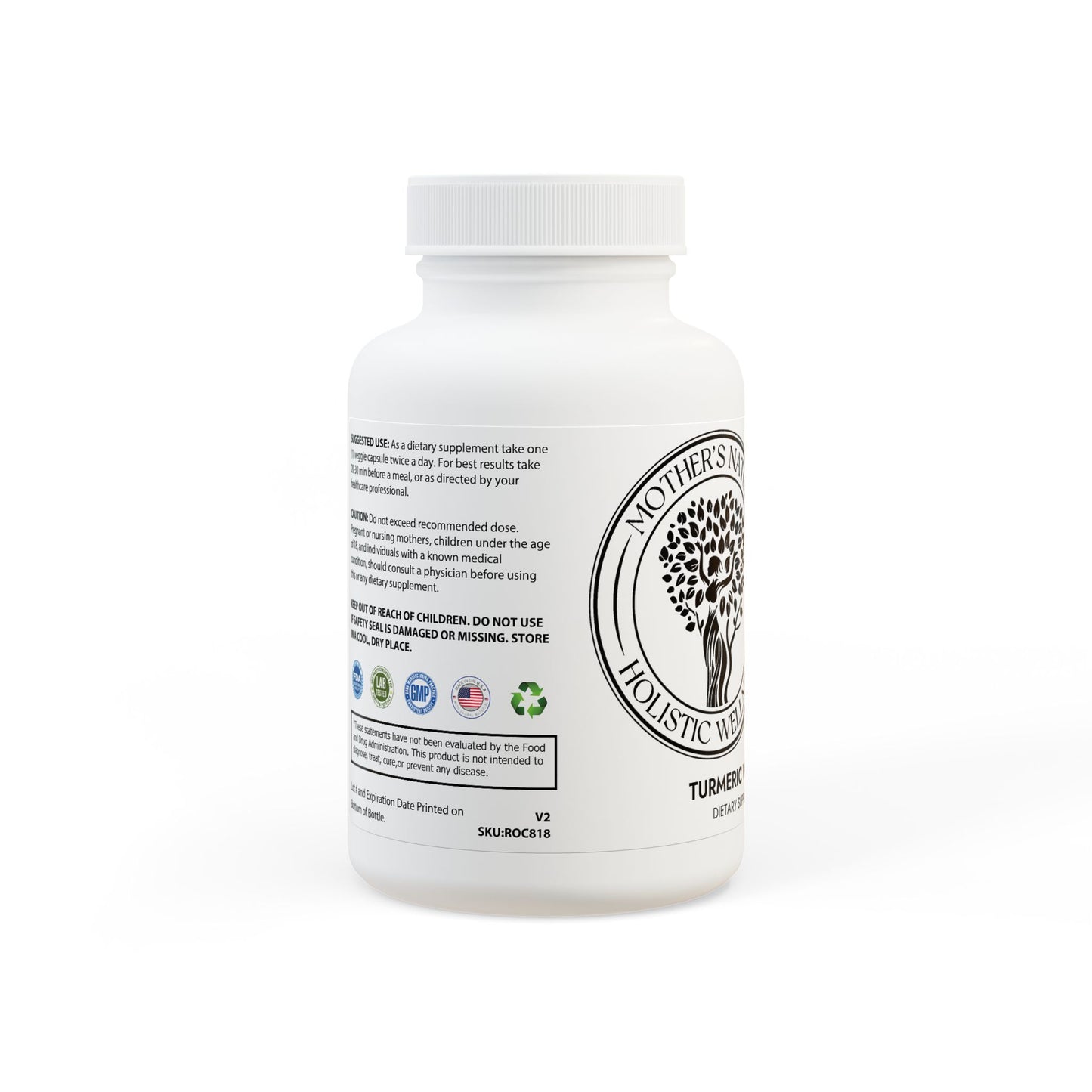 Turmeric with BioPerine® (Black Pepper Fruit Extract) Supplement (60 Capsules)