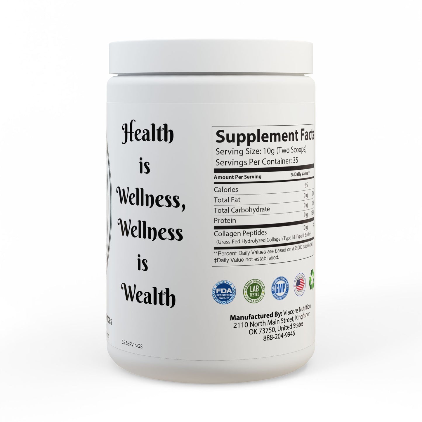 Collagen Peptides Type I & III Supplement (350g, 12.3oz)