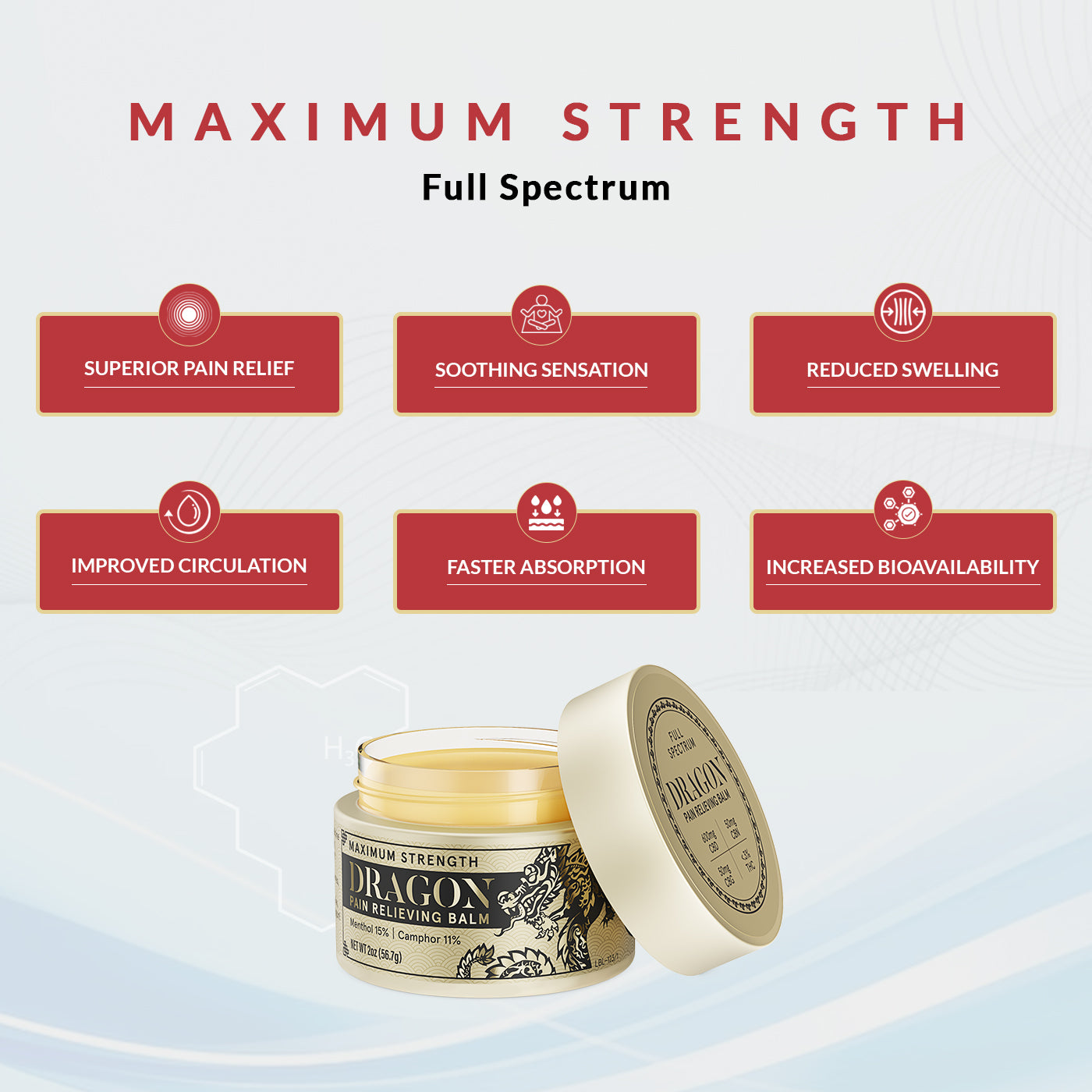 Gold jar dragon balm max strength 2oz