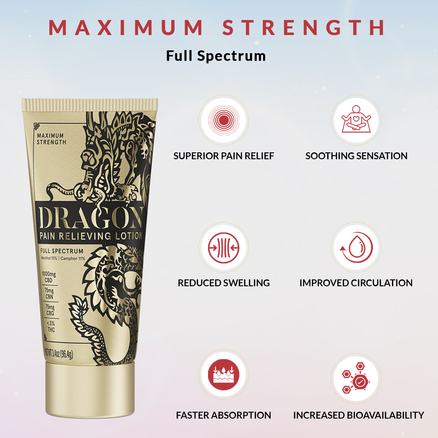 Gold lotion dragon balm max strength 3.5oz
