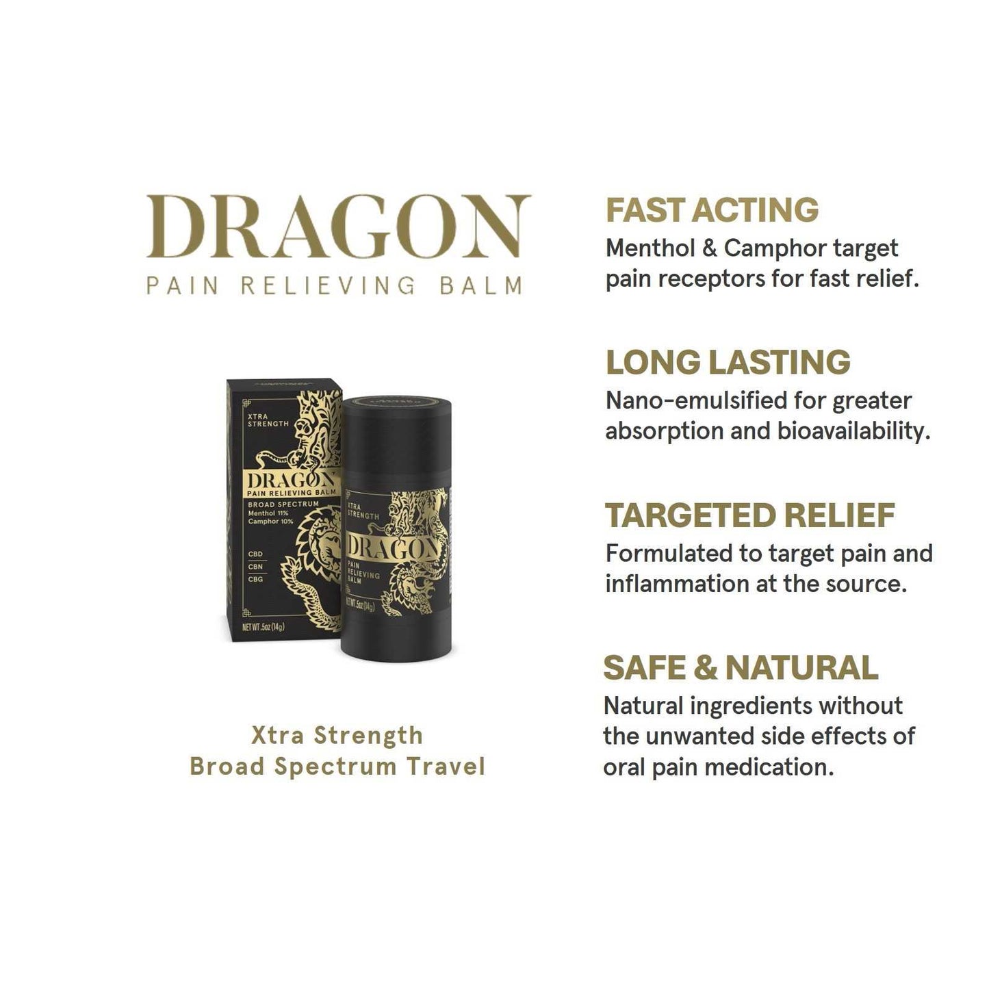 .5oz black roll on dragon balm extra stength