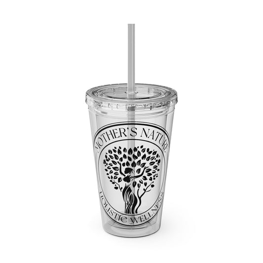 Sunsplash Nature Tumbler with Straw - 16oz Eco-Friendly Drinkware for Holistic Wellness
