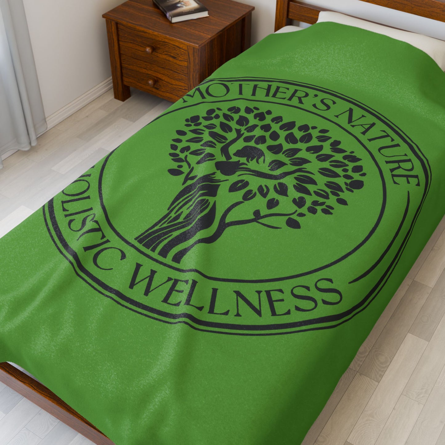Mother's Nature Holistic Wellness Velveteen Plush Blanket, Cozy Throw Blanket for Mindfulness, Gift for Wellness Enthusiasts, [...]